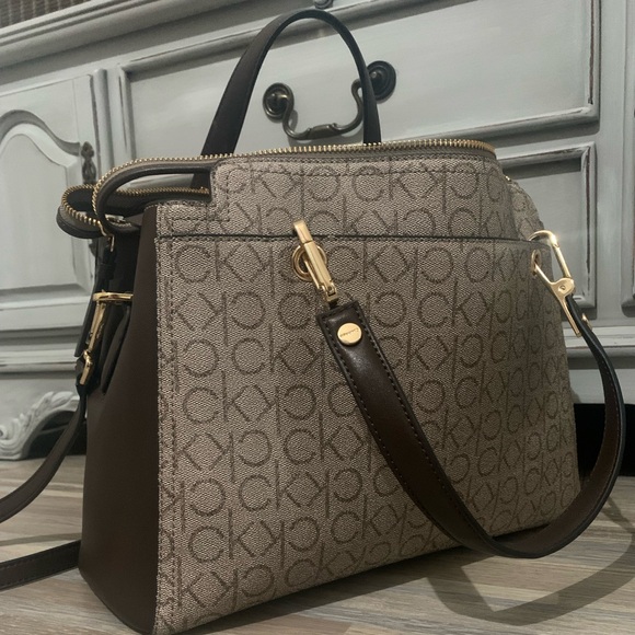 Calvin Klein Tri-Compartment Satchel Bag-PRISTINE - Picture 6 of 10